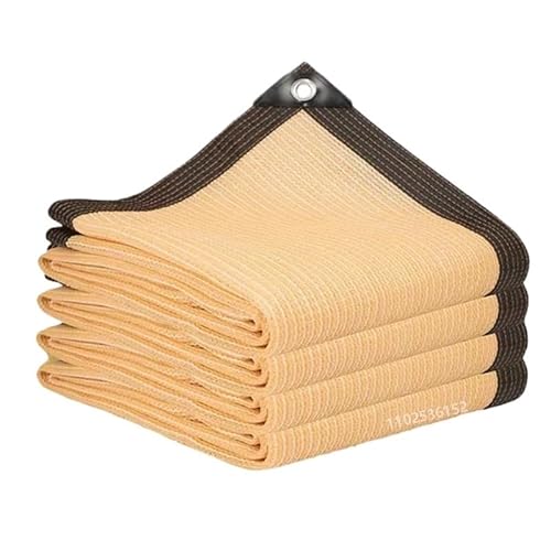 Sonnensegel Beschattung Garten Markise Kerze Outdoor Camping Balkon Fenster Wärmedämmung Sonnenschutznetz Pool Sommer Sonnenschutznetze(Beige,4x6m) von WANGSHAOWEI