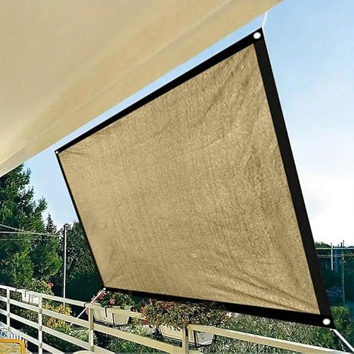 Sonnensegel Langlebiges Sonnenschutznetz for den Außenbereich for Schutz des Gartens, Pergola-Sonnenschutz for, Pool-Markise, Pflanzenschuppen, Segel, Carport(Coffee,3x3.0m) von WANGSHAOWEI