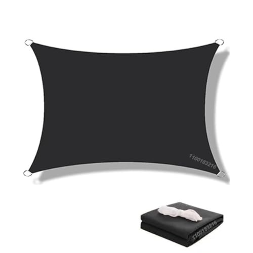Sonnensegel Markisen for den Außenbereich, wasserdicht, Sonnenschutz, Segel, Garten, Überdachung for Terrasse, Auto, Leinwand, Markise, rechteckig, Pool(Noir,200x200cm) von WANGSHAOWEI