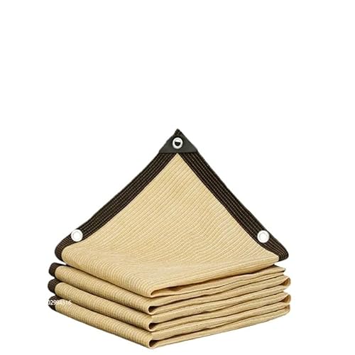 Sonnensegel Outdoor Sonnenschutznetz Beige Garten Gebäude Shelter Pavillon Pergola Sonnenschirm Segel Balkon Möbel Baldachin(Beige Sunshade net,2x10m) von WANGSHAOWEI