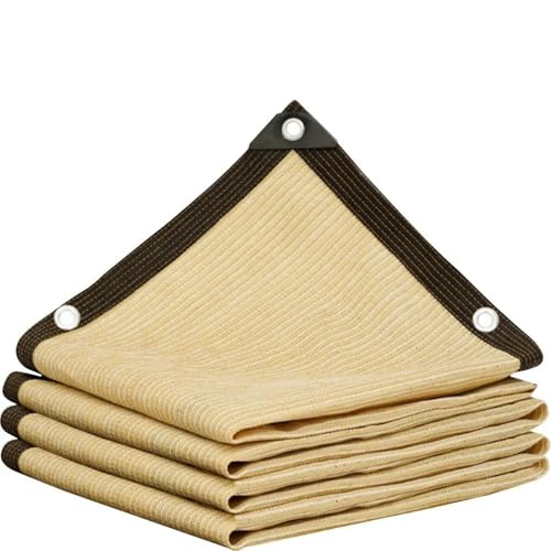 Sonnensegel Schutz Sonnenschirm Net Sonnenschutz Stoff Anlage Schuppen Sonne Abdeckung Garten Mesh Segel(4x4m) von WANGSHAOWEI