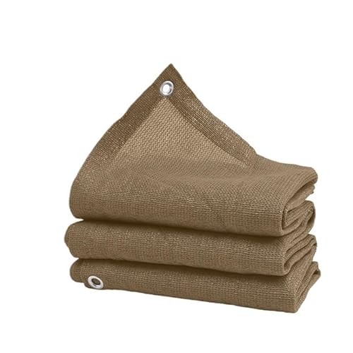Sonnensegel Sichtschutzzaun Mesh Garten Sonnenschutznetz Sommer Sukkulentenpflanze Schattierungsnetz Unterstand Pavillons Segel Markise Terrasse Auto Schuppen Netz(Coffee 0.9x5m) von WANGSHAOWEI