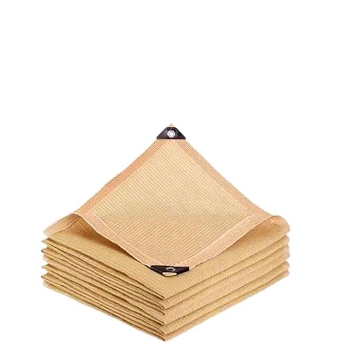 Sonnensegel Sonnenschirmnetz for den Garten im Freien, Sonnenschirm for die Terrasse, Sonnenschutznetz for Camping, Sonnenschutzstoff(Beige Sunshade Net,3x8m) von WANGSHAOWEI
