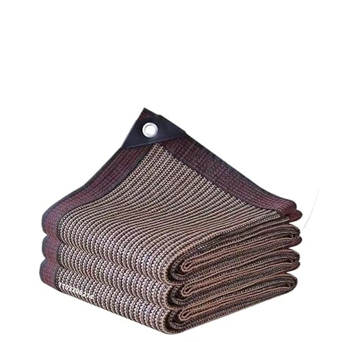 Sonnensegel Sonnenschutznetz, 12 Nadeln, Kaffee-Sonnenschutznetz, Hausgarten, Sukkulentenschutz, 85-90%, Balkon, Sonnenschutz, Autoschuppen(Coffee,4x6m) von WANGSHAOWEI