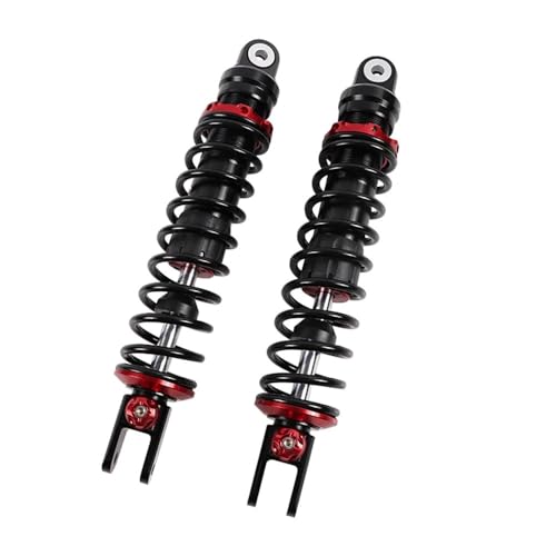 WANGSHAOWEI Motorrad StoßDäMpfer Universelle 320-mm-Stoßdämpfer for Motorräder hinten StoßDäMpfer(Black red) von WANGSHAOWEI