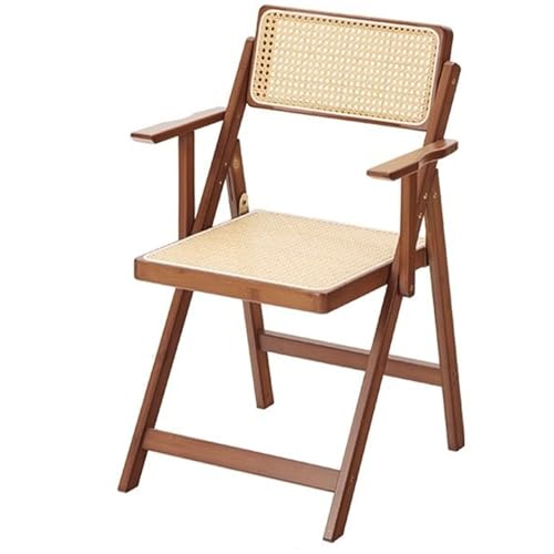 WANGTIAN Klappbarer Rattan-Schreibtischstuhl, Moderne Esszimmerstühle Aus Der Mitte des Jahrhunderts Mit Geflochtener Rückenlehne Und Verbreiterter Sitzfläche, Bürosessel Mit Freizeit-Rückenlehne Für WANGTIAN Klappbarer Rattan-Schreibtischstuhl, Moderne Esszimmerstühle Aus Der Mitte des Jahrhunderts Mit Geflochtener Rückenlehne Und Verbreiterter Sitzfläche, Bürosessel Mit Freizeit-Rückenlehne Für von WANGTIAN