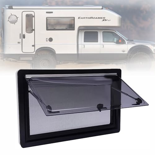 WANGYYDS RV Ausstellfenster Set Compact Inkl. Verdunklungsrollo Insektenschutz Dichtmitttel Seitenfenster Wohnwagen Camper Fenster Acrylglas Von 300x500 Bis 550x1300 Insektenschutz,130 * 55cm von WANGYYDS
