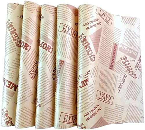 WANGZAIZAI Lebensmittelverpackungs Papier, 100 Blatt Wachspapier für Lebensmittel, Butterbrotpapier Antihaft, für Burger, Butterbrot, Käse, (28cm*37.5cm) von WANGZAIZAI