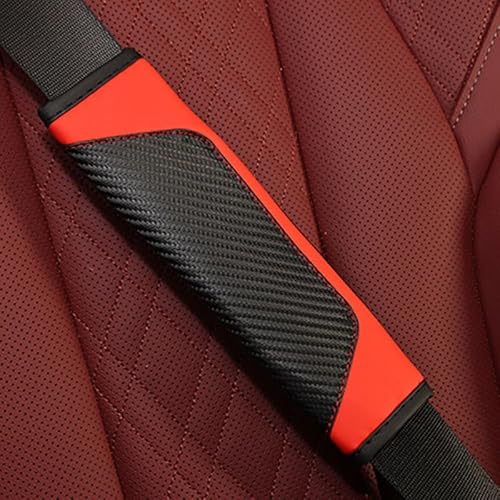 WANGZENIU 2 Stück Auto Gurtpolster für BMW 2er Active Tourer U06 2022 2023 2024 2025, Carbonfaser-Sicherheitsgurt Polster Gurtpolster Auto Kinder Polsterung für Sitzgurt im Auto,Red WANGZENIU 2 Stück Auto Gurtpolster für BMW 2er Active Tourer U06 2022 2023 2024 2025, Carbonfaser-Sicherheitsgurt Polster Gurtpolster Auto Kinder Polsterung für Sitzgurt im Auto,Red von WANGZENIU
