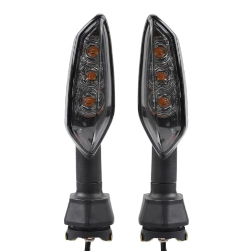 WANGZEYU Blinker Motorrad Blinker Licht Fit for Kawasaki Z1000 Z900 Z800 Z750 Z650 Z300 Z400 Z125 Motorrad Zubehör Anzeige Blink Lampe Motorrad Blinker (Color : 2pcs Smoke) von WANGZEYU