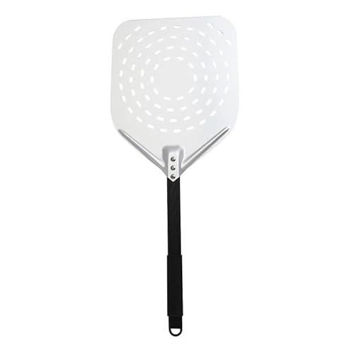 WANGZEYU Pizzaschaufel 12 Zoll eloxiertes Aluminium Pizza Paddel Perforierte Pizza Peel Pizza Schaufel for Backen hausgemachte Pizza Pizzaschieber von WANGZEYU