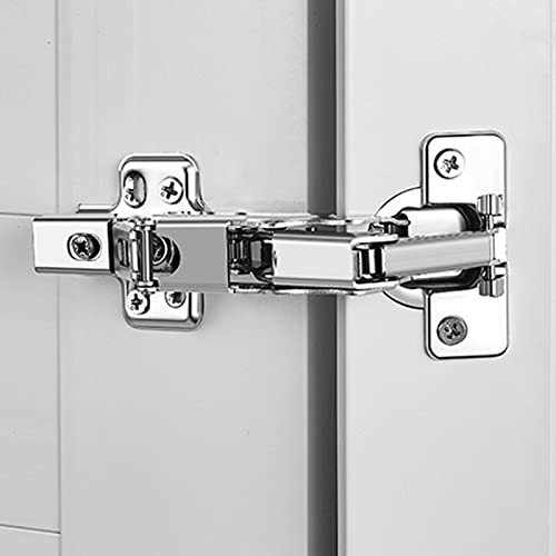 2 Stück 165 Grad Scharnier Soft Close Clip On Nockenverstellung Null Ausbuchtung für Eckschränke, Schränke und Speisekammer. Montageplatte für Gesichtsrahmenschrank (inkl. Schrauben) von WANLIAN