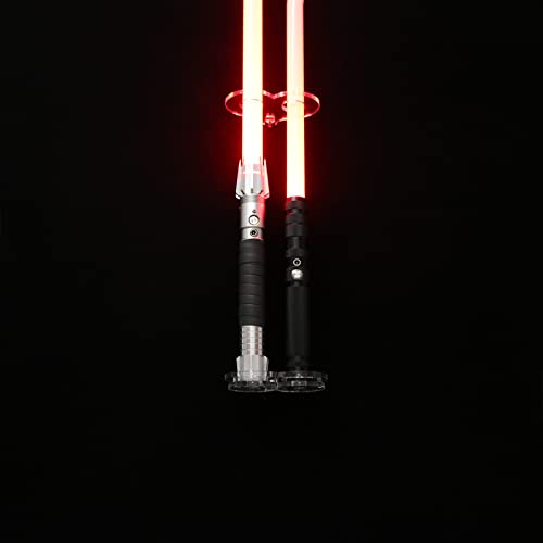 star wars lichtschwert ständer Lichtschwert Ständer Lichtschwert Display Ständer Wandhalterung Acryl Lichtschwert Display Halterung kompatibel mit den meisten Lichtschwertern (Transparent 2 Löcher) von WANLIAN