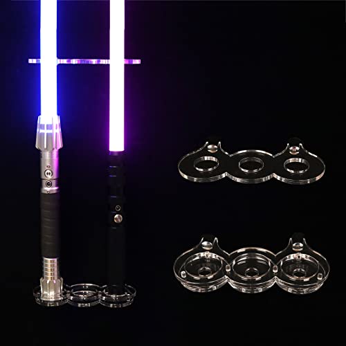 star wars lichtschwert ständer Lichtschwert Ständer Lichtschwert Display Ständer Wandhalterung Acryl Lichtschwert Display Halterung kompatibel mit den meisten Lichtschwertern (Transparent 3 Löcher) von WANLIAN