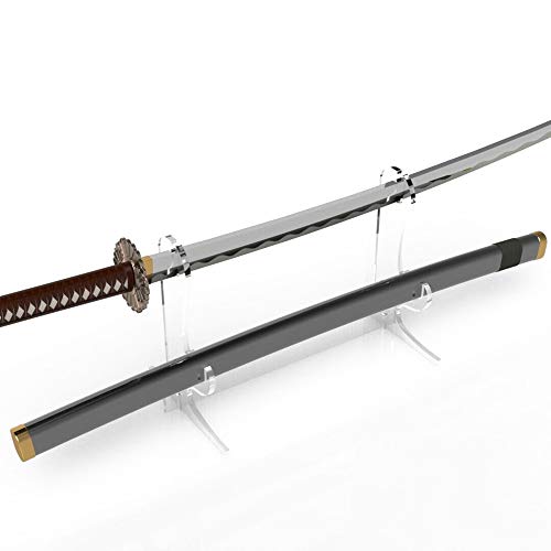 WANLIAN Schwertständer, Schwerthaken, Acryl, zweilagig, wandmontiert, Samurai-Schwertständer, Display-Ständer, unterstützt alle Schwerter (transparent) von WANLIAN