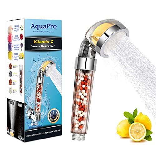 Vitamin C Filter-duschkopf, Gefilterter Duschkopf - Duschwasserfilter Mit Spa-Effekt-weicht Hartes Wasser Auf Brausekopf Filtert Fluorid Vitamin C Filter-duschkopf, Gefilterter Duschkopf - Duschwasserfilter Mit Spa-Effekt-weicht Hartes Wasser Auf Brausekopf Filtert Fluorid von WANLN