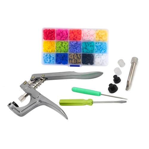 150 Sets Druckknöpfe mit Druckknopfzange, Kunstharz-Druckknöpfe, 12 mm, für Heimwerker, Nähen und Basteln 150 Sets Druckknöpfe mit Druckknopfzange, Kunstharz-Druckknöpfe, 12 mm, für Heimwerker, Nähen und Basteln von WANSUPYIN