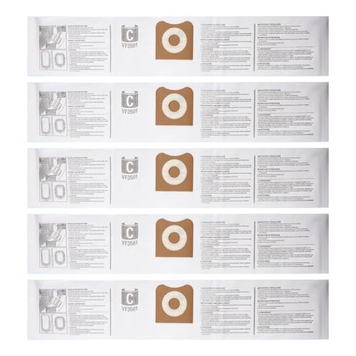 5 x Papier-Staubsaugerbeutel für Ridgid Nass-/Trockensauger VF3501 5 x Papier-Staubsaugerbeutel für Ridgid Nass-/Trockensauger VF3501 von WANSUPYIN