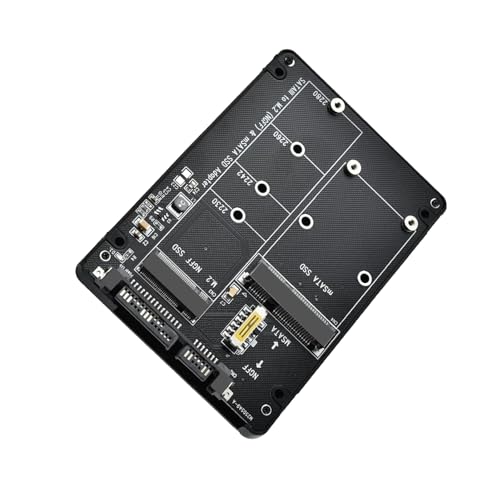 MSATA/M.2 NGFF auf SATA III Adapter, 2,5 Zoll SSD-Festplattengehäuse, bis zu 6 Gbit/s MSATA/M.2 NGFF auf SATA III Adapter, 2,5 Zoll SSD-Festplattengehäuse, bis zu 6 Gbit/s von WANSUPYIN