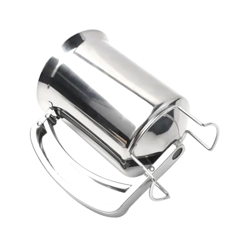 Pfannkuchenteigspender aus Edelstahl, Teigspender mit Quetschgriff für Pfannkuchen, Cupcakes, Muffins (900 ml) von WANSUPYIN