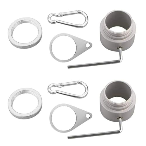 WANSUPYIN Fahnenmast-Ringe aus Aluminiumlegierung, um 360 ° drehbarer Fahnenmast, drehbar, Clips, Flaggenbefestigungsringe, 2 Stück von WANSUPYIN