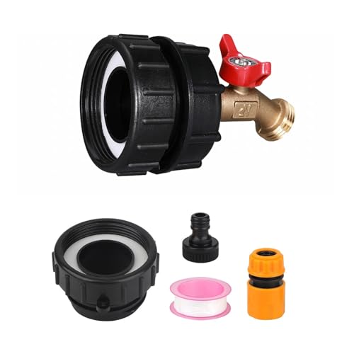 WANSUPYIN IBC Schlauchadapter, 3 Größen, Messing-Ventilanschluss für IBC-Tank mit 275-330 Gallonen von WANSUPYIN