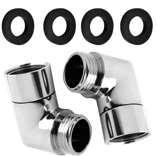2 Stück Duschschlauch Adapter Wasserhahn Duschschlauch VerlängerungDoppelnippel,Winkelstück für Handbrause Adapter,Winkelstück 90 Grad Winkel Adapter,Shower Head Elbow Adapter 2 Stück Duschschlauch Adapter Wasserhahn Duschschlauch VerlängerungDoppelnippel,Winkelstück für Handbrause Adapter,Winkelstück 90 Grad Winkel Adapter,Shower Head Elbow Adapter von WANTUSHUI