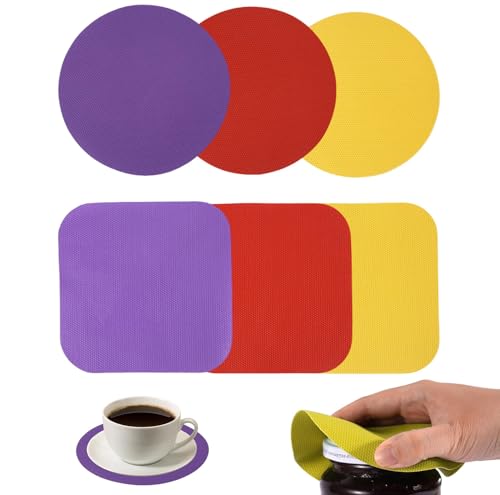 6 Stück Glasöffner Greifer Pads Flaschenöffner Hilfe, Glasöffner Gummi, Wärmedämmung Pads, Senioren Flaschenöffner Effortless Zubehör Werkzeuge, Glasöffner für Senioren Cap Cracker Dosenöffner Manuell 6 Stück Glasöffner Greifer Pads Flaschenöffner Hilfe, Glasöffner Gummi, Wärmedämmung Pads, Senioren Flaschenöffner Effortless Zubehör Werkzeuge, Glasöffner für Senioren Cap Cracker Dosenöffner Manuell von WANTUSHUI