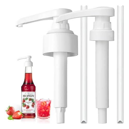 Dosierpumpe für 0,7/1L Sirup Monin Flaschen,10ml Dosierpumpe für Sirup,Pumpspender-sirup Spender Wiederverwendbar,Kompatibel Pumpspender Aufsatz,Sirupspender für Monin Glas Flaschensirupe (2er Pack) von WANTUSHUI