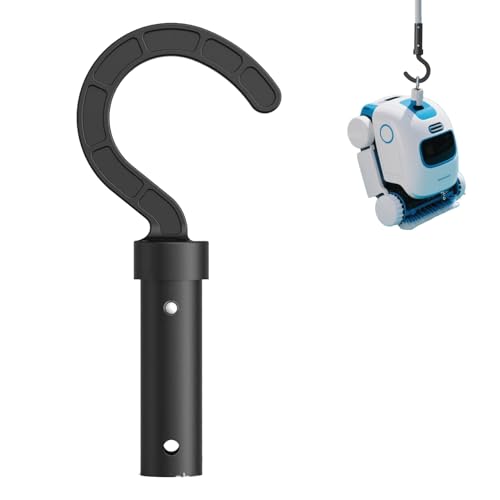 Haken für Poolroboter,Roboter-Poolreiniger Zubehörhaken,Pool Hooks für Kabellosen Poolroboters Kompatibel mit Arten von Poolreinigern,Poolstangenhaken Ersatzteile,Teleskopstange Aufhänger Schwarz von WANTUSHUI