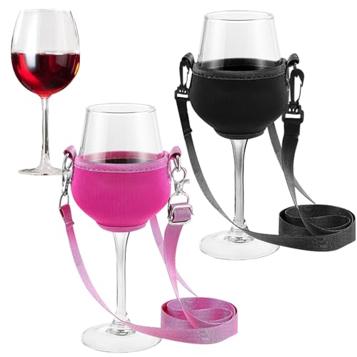 WANTUSHUI 2 Stück Weinglashalter zum Umhängen,Weinhalter zum Umhängen,Weinglas Halterung zum Umhängen,Glashalter zum Umhängen für Picknick,Plastik Weingläser Halter,Wine Glass Holder WANTUSHUI 2 Stück Weinglashalter zum Umhängen,Weinhalter zum Umhängen,Weinglas Halterung zum Umhängen,Glashalter zum Umhängen für Picknick,Plastik Weingläser Halter,Wine Glass Holder von WANTUSHUI