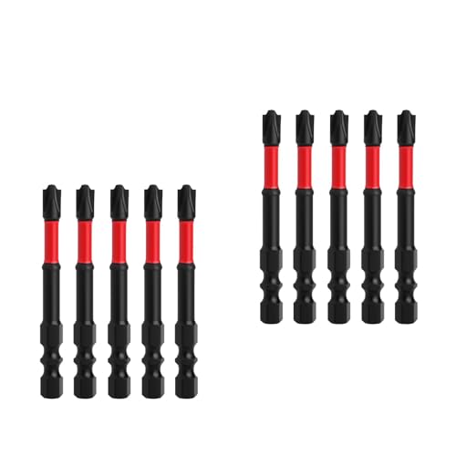 10Pcs FPH2 Impact Screwdriver Bit Set for Electricians, High Magnetic Screwdriver Drill Bit Set, Hex Shank Magnetic Cross Slot Screw Driver Drill Bits (10pcs-65mm) von WANWEN