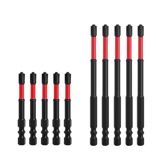 10Pcs FPH2 Impact Screwdriver Bit Set for Electricians, High Magnetic Screwdriver Drill Bit Set, Hex Shank Magnetic Cross Slot Screw Driver Drill Bits (mix) von WANWEN