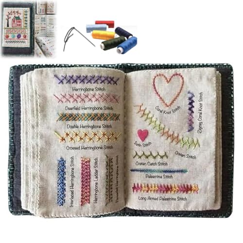 WANWEN DIY Stitch Book with Tools Set, Stitch Book Embroidery, DIY Stitch Book, Embroidery Felt Book with Needle and Thread, Stitch Coloring Book, Embroidery Stitches Book WANWEN DIY Stitch Book with Tools Set, Stitch Book Embroidery, DIY Stitch Book, Embroidery Felt Book with Needle and Thread, Stitch Coloring Book, Embroidery Stitches Book von WANWEN