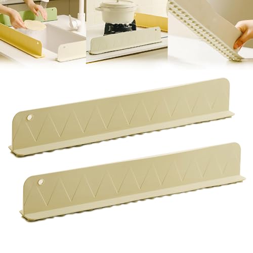 WANWEN Kitchen and Bathroom Soft Silicone Water Retaining Board, Silicone Sink Splash Guard, Integrated Full Suction Cup Splash Proof Retaining Strip von WANWEN