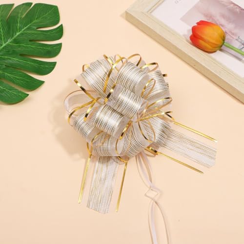 WANYI 10 Stück Geschenkschleife Groß 10x15cm Geschenk Schleife Glitter Schleifen Bänder mit Geschenkband für Hochzeit Weihnachten, Geschenke, Geschenktüten von WANYI