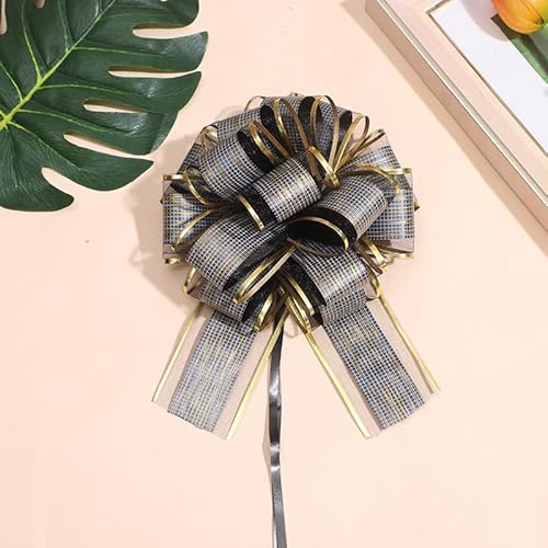 WANYI 10 Stück Geschenkschleife Groß 10x15cm Geschenk Schleife Glitter Schleifen Bänder mit Geschenkband für Hochzeit Weihnachten, Geschenke, Geschenktüten von WANYI