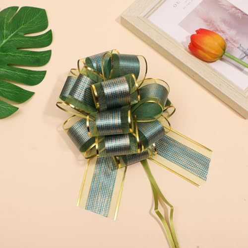 WANYI 10 Stück Geschenkschleife Groß 10x15cm Geschenk Schleife Glitter Schleifen Bänder mit Geschenkband für Hochzeit Weihnachten, Geschenke, Geschenktüten von WANYI