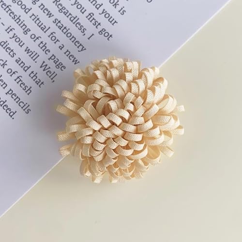 WANYI 12 Stück Blume Brosche Damen Ansteckblume 3.5CM Breite Fluffy Haarschmuck Accessoires für DIY Kleidung Hut Haarspange Zubehör von WANYI