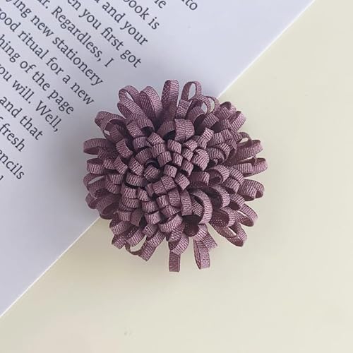 WANYI 2 Stück Blume Brosche Damen Ansteckblume 3.5CM Breite Fluffy Haarschmuck Accessoires für DIY Kleidung Hut Haarspange Zubehör von WANYI