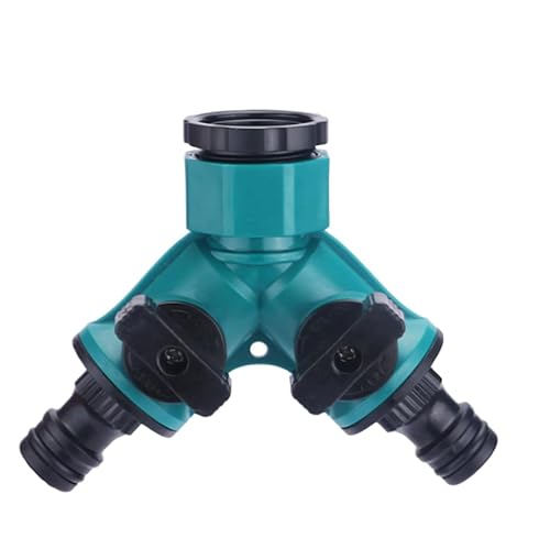 WANYI 2 Wege Gartenschlauch Verteiler Y Verteiler Wasserverteiler Schlauchverbinder Rohrverbinder Adapter für Gartengeräte Verbinder(1 Stück-G04) von WANYI