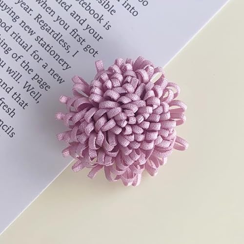 WANYI 6 Stück Blume Brosche Damen Ansteckblume 3.5CM Breite Fluffy Haarschmuck Accessoires für DIY Kleidung Hut Haarspange Zubehör von WANYI