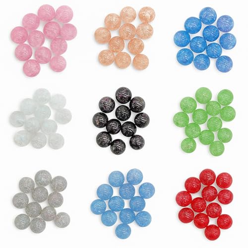 WANYI Glitzer Perlen für Armbänder Selber Machen 60 Stück Bunte Glitzerperlen zum Auffädeln Bastelperlen 10mm Runde Perlenset Schmuckperlen für Armbänder, DIY Kreative Handwerk(10) von WANYI