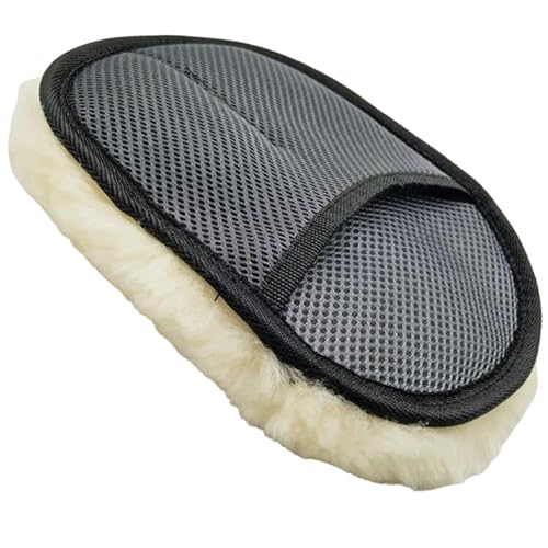 WANYI Waschhandschuh Auto 2 Paar Autowaschhandschuhe aus Weicher Kunstwolle Handschuhe Einseitig Plüsch Felgenhandschuh für Auto Waschen Wohnmöbel von WANYI