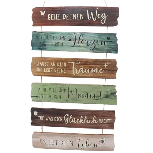 WANYIG Jugendweihe Geschenke für Jungen Mädchen Jugendweihe Deko Schilder mit sprüchen Wandschild Wandaufkleber Holz Personalisiert Jugendweihe Geschenk Motivation Schild von WANYIG