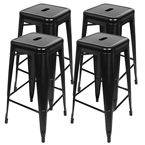 WANZHE Barhocker, 76 x 42 x 42 cm, Barhocker, hoch, stapelbar, 4 Stück WANZHE Barhocker, 76 x 42 x 42 cm, Barhocker, hoch, stapelbar, 4 Stück von WANZHE