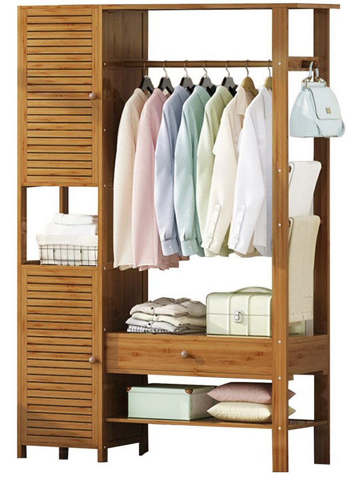 WAOHO Kleiderständer Kleiderschrank, Kleiderständer mit Schrank und Schubladen WAOHO Kleiderständer Kleiderschrank, Kleiderständer mit Schrank und Schubladen von WAOHO