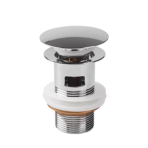 Pop-Up Drain Valve, Tool-Free Installation, Drain Valve with Overflow, Universal Drain Fitting Valve, Sink Plug for Sink and Washbasin Modern von WAONIQ