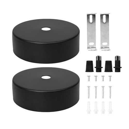 WAONIQ 2 Stück Deckenbeleuchtung Baldachin Kit, 80 x 25 mm Metall Pendelleuchte Platte Abdeckung, Deckenlampe Halter WAONIQ 2 Stück Deckenbeleuchtung Baldachin Kit, 80 x 25 mm Metall Pendelleuchte Platte Abdeckung, Deckenlampe Halter von WAONIQ