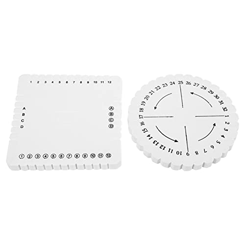 WAONIQ 2-teiliges Scheiben-Flechtrad, quadratisches Flechtrad, rundes Flechtrad für geflochtene Kordeln, Armbänder, handgefertigtes Webseil-Flechtwerkzeug von WAONIQ